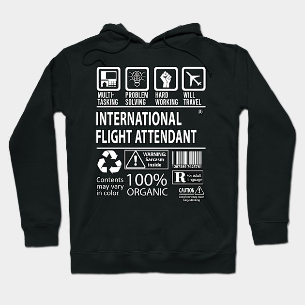 International Flight Attendant T Shirt - MultiTasking Certified Job Gift Item Tee Hoodie by Aquastal